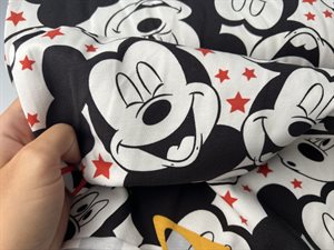 Bomuldsjersey - Mickey Mouse med forskellige ansigtsudtryk